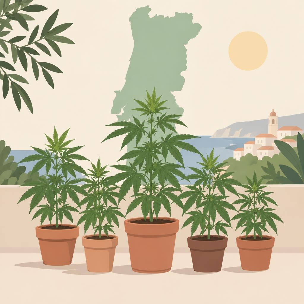 Quantas plantas de erva posso ter em Portugal: desenho plano com motivos vegetais