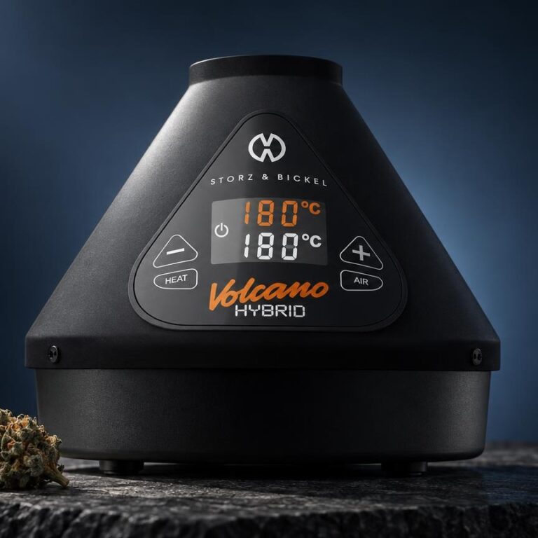 Vaporizador VOLCANO HYBRID numa composição de estúdio