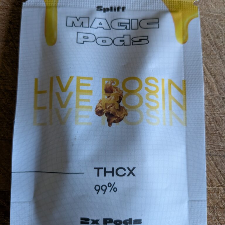Click to view full screen Avaliação de cliente Magic Pod Live Rosin x2 com foto - Spliff
